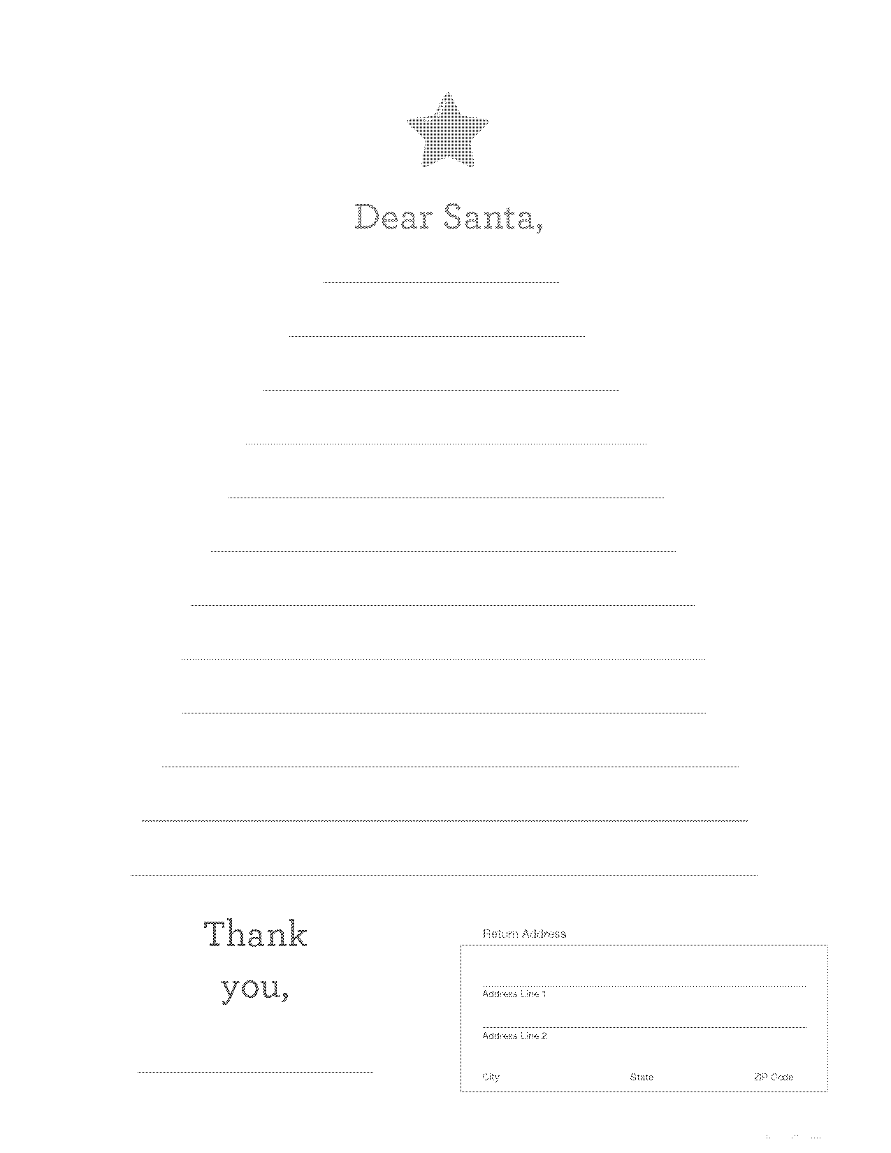 free letter from santa template blank